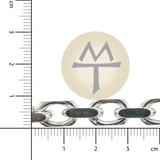 Sterling Silver 8MM Diamond Cut Cable Chain  Myron Toback Inc. Sterling Silver 8MM Diamond Cut Cable Chain