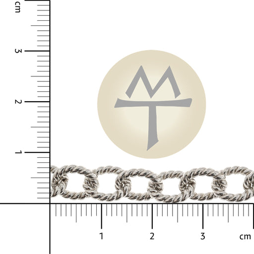 Sterling Silver 8MM Twisted Cable Chain  Myron Toback Inc. Sterling Silver 8MM Twisted Cable Chain