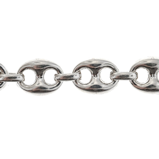 Myron Toback Inc. Sterling Silver 9.3MM Puffed Anchor Chain