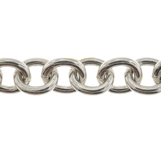 Sterling Silver 9.9MM Cable Chain  Myron Toback Inc. Sterling Silver 9.9MM Cable Chain