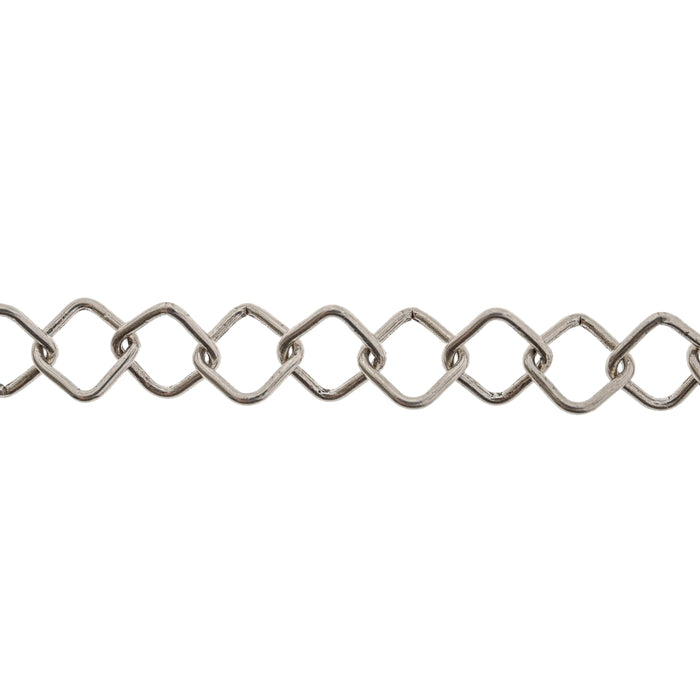 Sterling Silver 9MM Trace Square Chain  Myron Toback Inc. Sterling Silver 9MM Trace Square Chain
