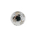 Sterling Silver Bead with Perforated Flowers  Myron Toback Inc. Sterling Silver Bead with Perforated Flowers