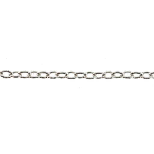 Sterling Silver Drawn Cable Chain  Myron Toback Inc. Sterling Silver Drawn Cable Chain