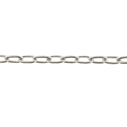 Sterling Silver Drawn Cable Chain  Myron Toback Inc. Sterling Silver Drawn Cable Chain