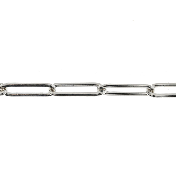 Sterling Silver Elongated Flat Cable Chain  Myron Toback Inc. Sterling Silver Elongated Flat Cable Chain