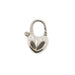 Sterling Silver Heart Lobster Clasp  Myron Toback Inc. Sterling Silver Heart Lobster Clasp