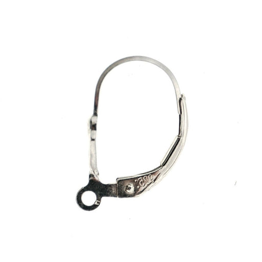 Sterling Silver Lever Back Fleur De Lis with Ring  Myron Toback Inc. Sterling Silver Lever Back Fleur De Lis with Ring