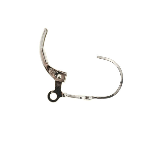 Sterling Silver Lever Back Fleur De Lis with Ring  Myron Toback Inc. Sterling Silver Lever Back Fleur De Lis with Ring