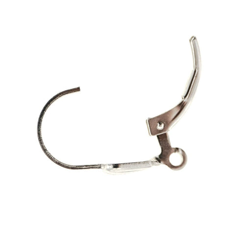 Sterling Silver Lever Back Shell with Ring  Myron Toback Inc. Sterling Silver Lever Back Shell with Ring