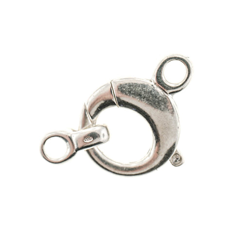 Sterling Silver Round Moon Lobster Clasp  Myron Toback Inc. Sterling Silver Round Moon Lobster Clasp
