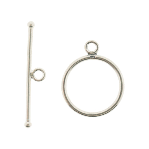 Sterling Silver Round Toggle  Myron Toback Inc. Sterling Silver Round Toggle