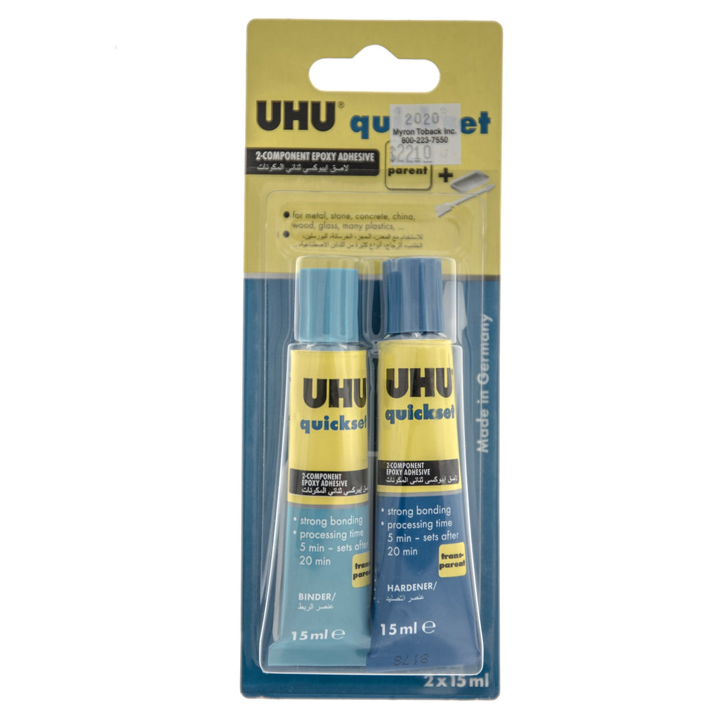 UHU QUICKSET EPOXY Resin Glue 5 Minutes Water Clear Super Strong Made in  Germany 